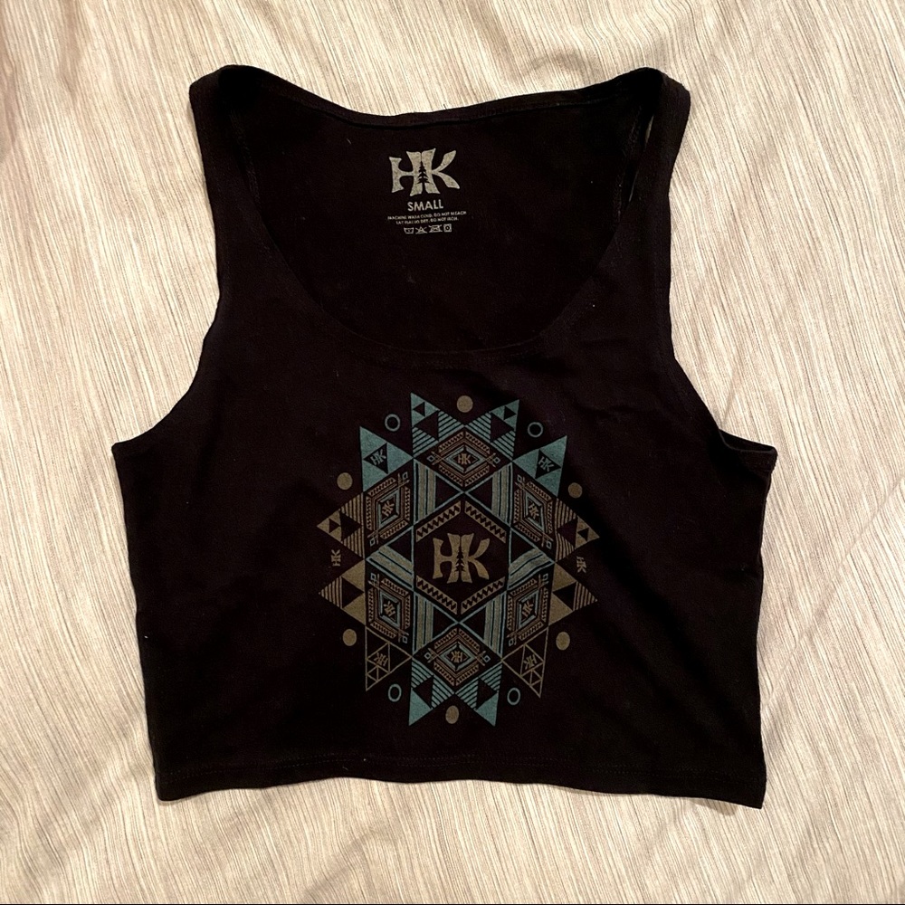 Hill kid cropped tank - size small - black